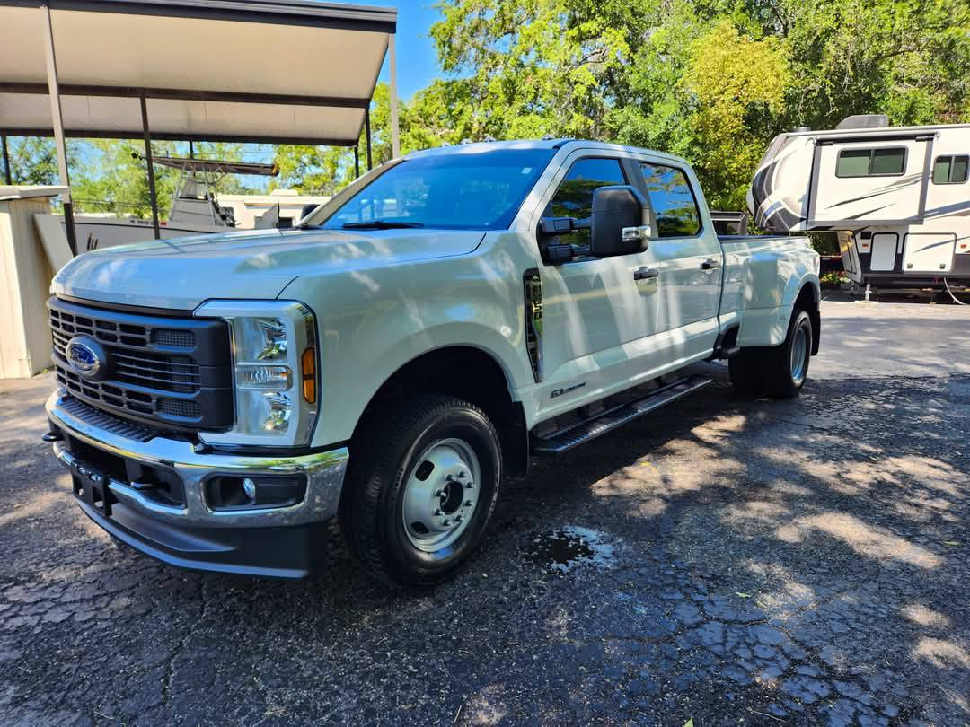 Freshly detailed Ford F-350 pickup